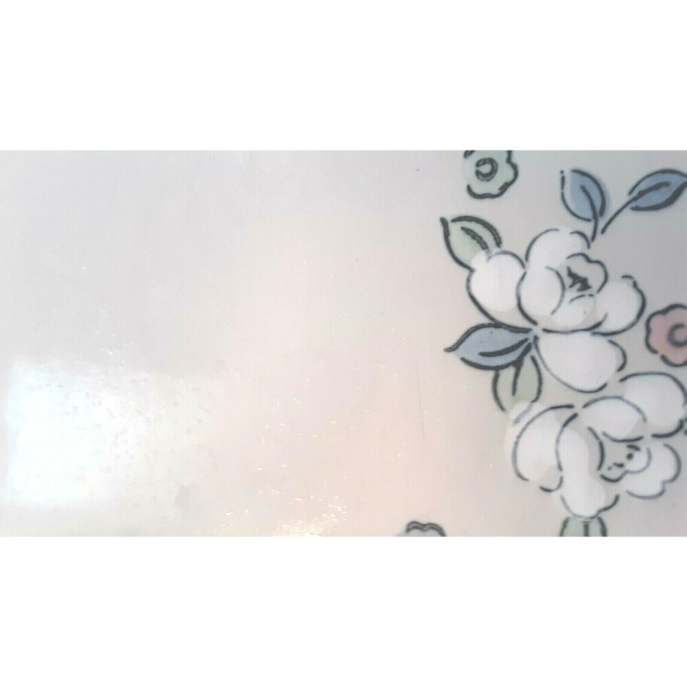 2 Chantilly Dinner Plates Fleur de Lune Hand Decorated Stoneware by Hearthside - Picture 4 of 5